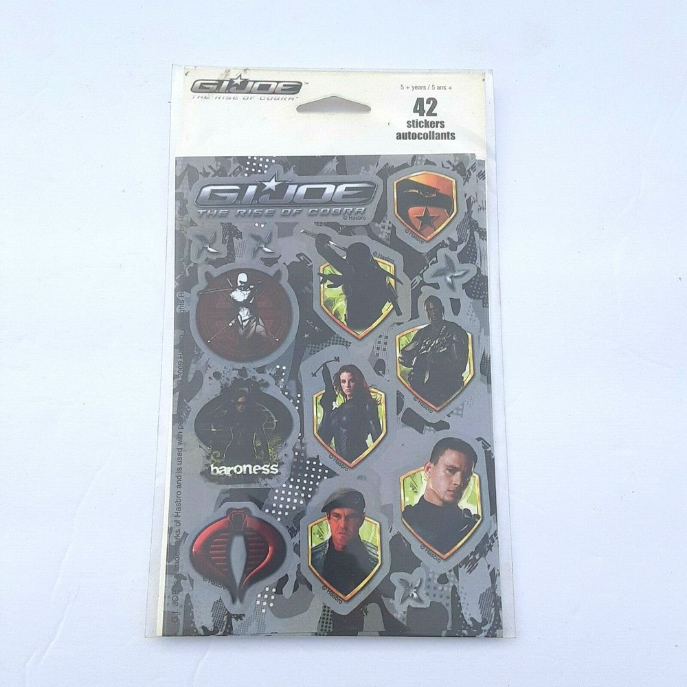 Kid Squad GI Joe The Rise of the Cobra 42pc Stickers New